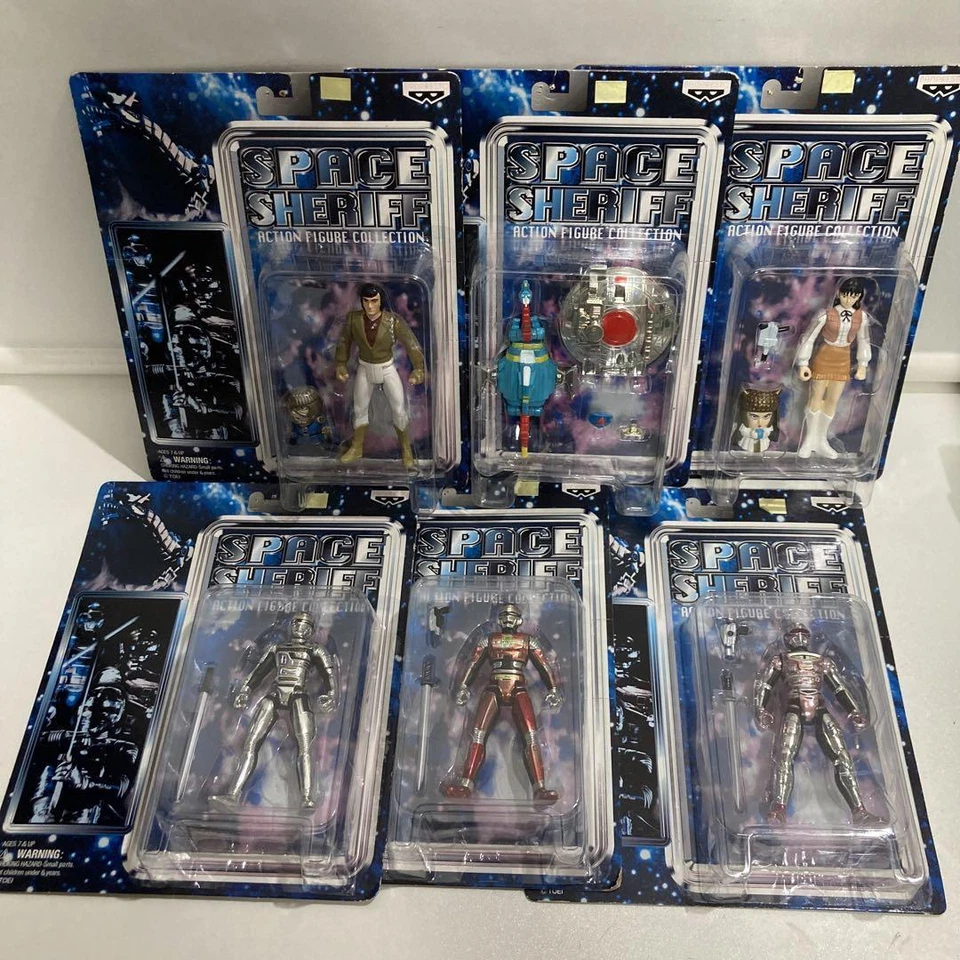 Figura de acción Metal Heroes Space Sheriff 6p set completo BANPRESTO Japón como nueva Foto 1 de 4