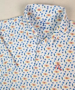 RHOBACK The Vegas Polo Sz M Slots Gambling Golf Shirt Stretch - Picture 1 of 3