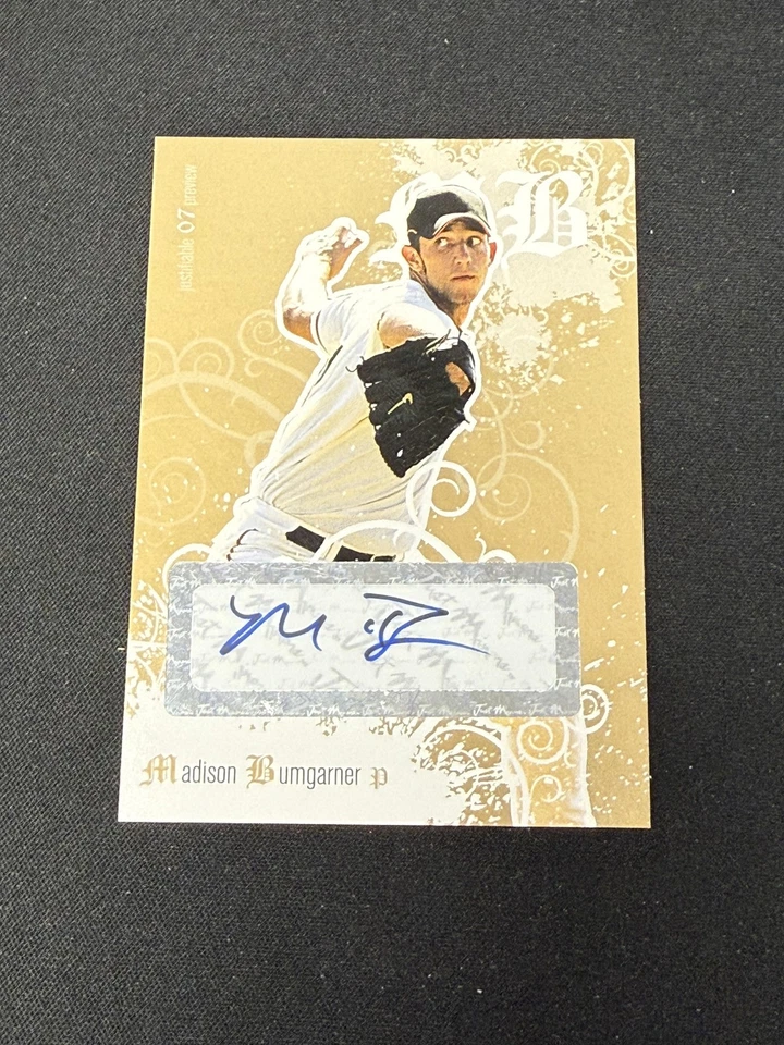 Madison Bumgarner 2007 Just Minors Autographs /50 RC Giants - Image 1 of 2