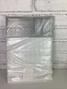 IKEA MATILDA Sheer Curtain 2 Panels White 100% Cotton 55" x 98" NEW - Picture 1 of 8