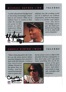 MICHAEL HAYNES & Carole Hinton Pro Line Certified Autograph Cards FREE SHIP Auto - Picture 1 of 2