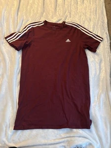 Shirtkleid Damen Adidas Original Athletic Größe M Burgunderrot Und Weiß - Bild 1 von 3