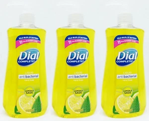 3x11oz. Dial LEMON & SAGE Liquid Hand Soap Wash Pump Anti Bacterial KILLS 99% - Picture 1 of 4