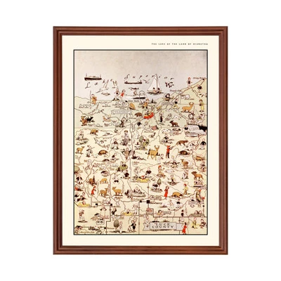 Old Map of Luce County, MI 1936 - Vintage Michigan Art - Image 1 of 4