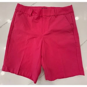 J.CREW Women's Flat Front Chino Shorts Fuchsia 8" Lightweight Breathable - Sz 0 - Picture 1 of 8