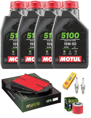 KIT/TAGLIANDO YAMAHA TDM 900 MOTUL 5100 15W50 FILTRI OLIO ARIA CANDELE