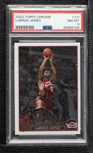 2003-04 Topps Chrome LeBron James #111 PSA 8 Rookie RC - Picture 1 of 3