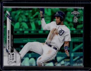 2020 Topps Chrome Ben Baller Victor Reyes Green Refractor 61/99 - Picture 1 of 2