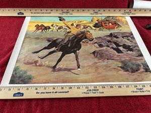 The Pony Express Western Cowboy Print Charles McBarron The American Oil 16 X 20 - Picture 1 of 3