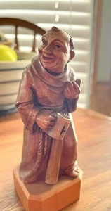 Anri Toriart Hand Carved Friar Monk w/HB (Hofbräuhaus Beer) - 5.5" Wooden Figure - Picture 1 of 7