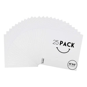 12x12 Inch Backing Board - 25 Pack White Backer Mat Board for Picture Frames,... - Picture 1 of 7