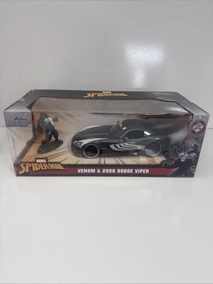 Jada Toys Marvel Spiderman Venom & 2008 Dodge Viper 1:24 Scale Diecast Car - Image 1 of 4