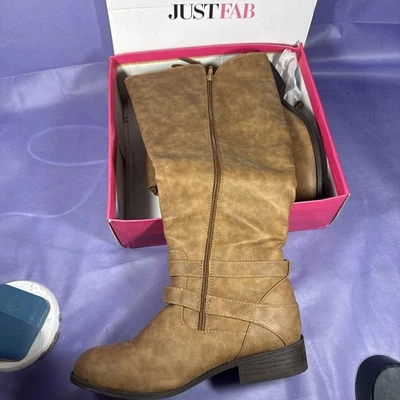 Botas JustFab Mujer Marrón Talla 11 Nuevas En Caja Foto 1 de 4