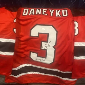 KEN DANEYKO SIGNED CUSTOM JERSEY NJ DEVILS JSA COA CERT MR DEVIL! - Picture 1 of 3