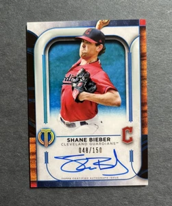 2022 Topps Tribute Tribute Auto Blue /150 Shane Bieber #TA-SB Auto - Picture 1 of 2