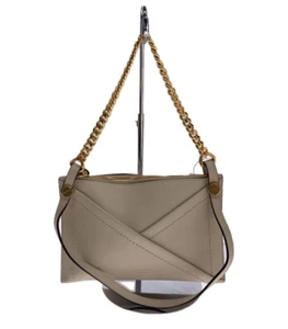 Mulberry M Zipped Chain Pouch Leder Umhängetasche Creme Gold Kette Gebraucht - Bild 1 von 6