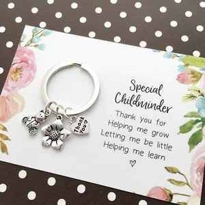 Special Childminder Thank You Gift, Leaving Present, Looking After Me Keyring - Picture 1 of 4