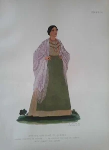1900 COSTUME UMBRIA ANTICO COSTUME DI DERUTA PERUGIA - Imagen 1 de 1