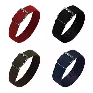 Eulit Kristall Perlon-Uhrenarmband (301) - 4 Farben - 7 Stegbreiten - Nylon - Bild 1 von 6