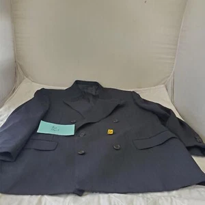 HICKEY FREEMAN Sartorial Navy Blue Striped Blazer Suit Jacket Sport Coat 42S - Picture 1 of 10