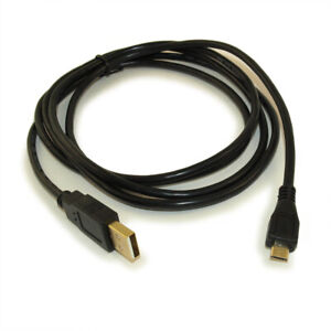 6ft USB 2.0 Certified Type A Male to Micro-B 5-Pin Cable  24AWG  Gold