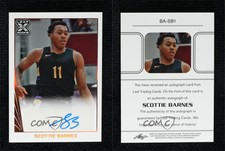 2021-22 Leaf Memories 1990 Base Auto Scottie Barnes #BA-SB1 Rookie Auto RC