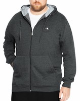 Champion Hoodie Men's Full Zip Fleece Sweatshirt Big & Tall Two-ply Hood Pockets