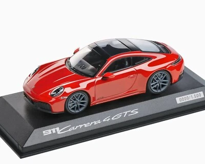 1:43 MINICHAMPS 2025 PORSCHE 911 (992.2) Carrera 4 GTS Coupé red DEALER EDITION - Image 1 of 3