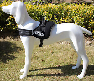 Padded Walking Training Soft Reflective Service Dog Vest Harness Removable patch