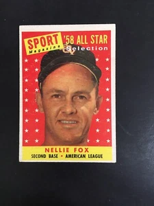 1958 TOPPS NELLIE FOX ALL STAR, #479, VG/EX, HOF (spedizione gratuita su qualsiasi 3!) - Foto 1 di 2