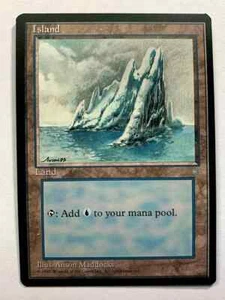 ISLAND (VERSION B) Ice Age 1995 Magic The Gathering MTG Land Heavily Played - Bild 1 von 2