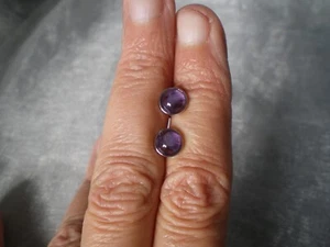 Zambian Amethyst stud earrings, 1.65 carats, in 0.97 grams 925 Sterling Silver - Picture 1 of 12