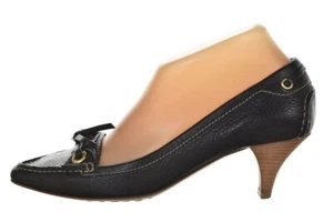 Original Car Shoe Womens Shoes Size 36 6 Black Leather Classic Pumps Heels - Picture 1 of 6