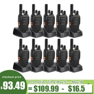 Walkie Talkies Long Range Rechargeable Retevis H777 2W FRS Two Way Radio 10 Pack - Zdjęcie 1 z 13