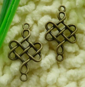 210 conectores cruzados enchapados en bronce 31X18MM S2102 HAZLO TÚ MISMO fabricación de joyas - Imagen 1 de 6
