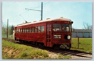 Postcard Ohio Railway Museum trolley Interurban No. 119 89 - Picture 1 of 2