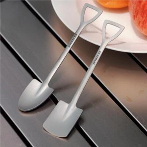 Pure Titanium Shovel Shape Spoon Lightweight Dessert Coffee Spoon Portable EDC - Picture 1 of 10