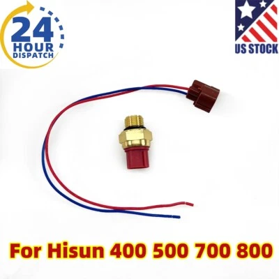 Fan Switch Radiator Wiring Harness Temp Sensor Kit Thermo Connector For ATV UTV Foto 1 de 4