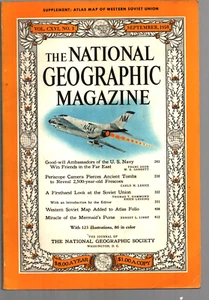 VTG- National Geographic Magazine Sept 1959-US NAVY-SOVIET UNION-MERMAID'S PURSE - Picture 1 of 2