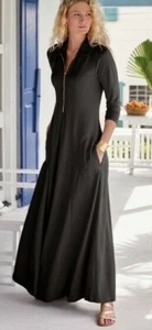 Weiche Umrandung schwarz Ponte Strick Swingtime Maxikleid S 4/6 $ 119 - Bild 1 von 1