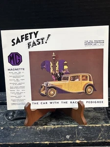 MG N type MMM Magnette original Car Sales Brochure 1934 Four Door Saloon - Picture 1 of 11