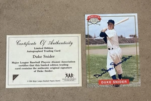 1994 NABISCO ALL STAR LEGENDS ON CARD AUTOGRAPH - DUKE SNIDER - Picture 1 of 4