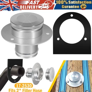 17-2530 Aluminum Fuel Tank Filler Neck, Gas Cap And Weld-On Steel Bracket - Picture 1 of 13