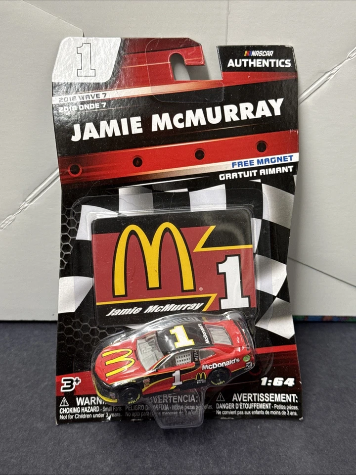 Jamie McMurray #1 McDonald’s NASCAR Authentics 2018 Wave 7 1/64 NUEVO Raro Foto 1 de 3