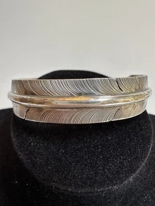 INDIANERSCHMUCK STERLINGSILBER FEDERMANSCHETTE ARMBAND ZEICHEN LENA PLATERO - Bild 1 von 20
