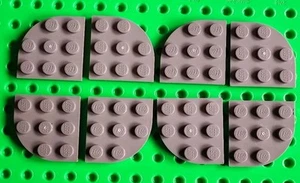 LEGO 3x3 Plates Round Corner 30357 Dark Grey x8 Pieces Floor Bundle Joblot - Picture 1 of 3