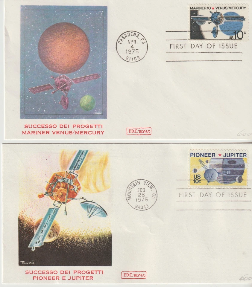 1975 Espace Projets Mariner Venus/Mercure 3 Enveloppes FDC Photo MF127840 - Photo 1/1