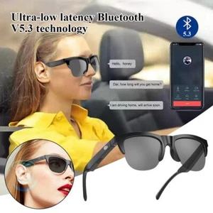 Smart Bluetooth glasses conduction black technology outdoor W1B7 sports P0H9 - Zdjęcie 1 z 24
