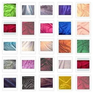 41 FARBEN VERFÜGBAR SAMT PANNE CRUSHED BACKGROUND VELOUR STRETCH STOFF BTY - Bild 1 von 56
