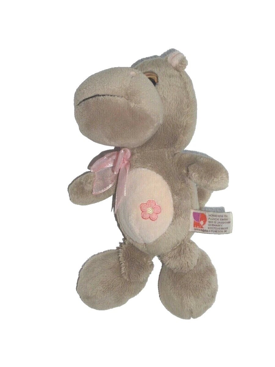 Plüschtier Nilpferd – Liegend & Schlafend – Ca. 20 Cm Lang – Kuschelweich, Für Kinder & Babys